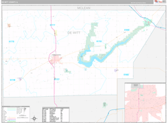De Witt County, IL Digital Map Premium Style